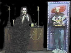 Dick Dyszel as both M.T. Graves (left) and Bozo (Right) in a 1972 Halloween Special (Donated by Dick Dyszel)