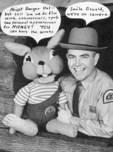 Gag Ad; Ranger Hal and Ozzie soliciting for promotional appearances (Donated by Skip McCloskey, from 1963 AFTRA Directory)