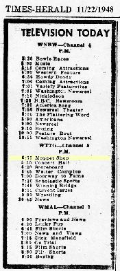 Times-Herald TV Listings, 11/22/48