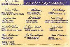 Pick Temple 1955 Safety Ranger Card (Back)
