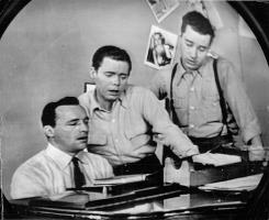 Arnie Recore, Billy Johnson and Neil Van Ells (l. to r.) of "Pauper's Playhouse" WLW-D TV 1949-50