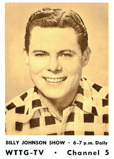 Billy Johnson on Channel-5 Promotional Card, c.1957