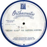 Transcription Disk Label, Circle 4 Ranch, Christmas 1954 (Courtesy: Estate of Joseph Pendleton Campbell)
