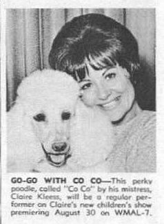 Photo of Claire with Co Co (Photo from The Sunday Star TV Magazine, August 1965 ) Donated By Jack Maier