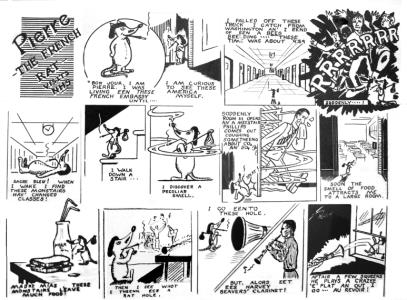 Pierre Comic Strip by Jim Henson from Northwestern High School, c.1954