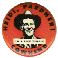 Heidi, Pardner - Cowhand Button (Donated by Tom Fielding)
