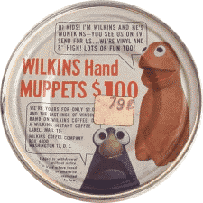 Wilkins Coffee - Wilkins and Wontkins Hand Muppets Tin Top (c.1958)
