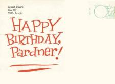 Pick Temple and Lady Birthday Greeting (Back) Donated By Jack Maier